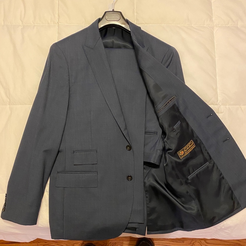 J Crew Blue Wool Suit